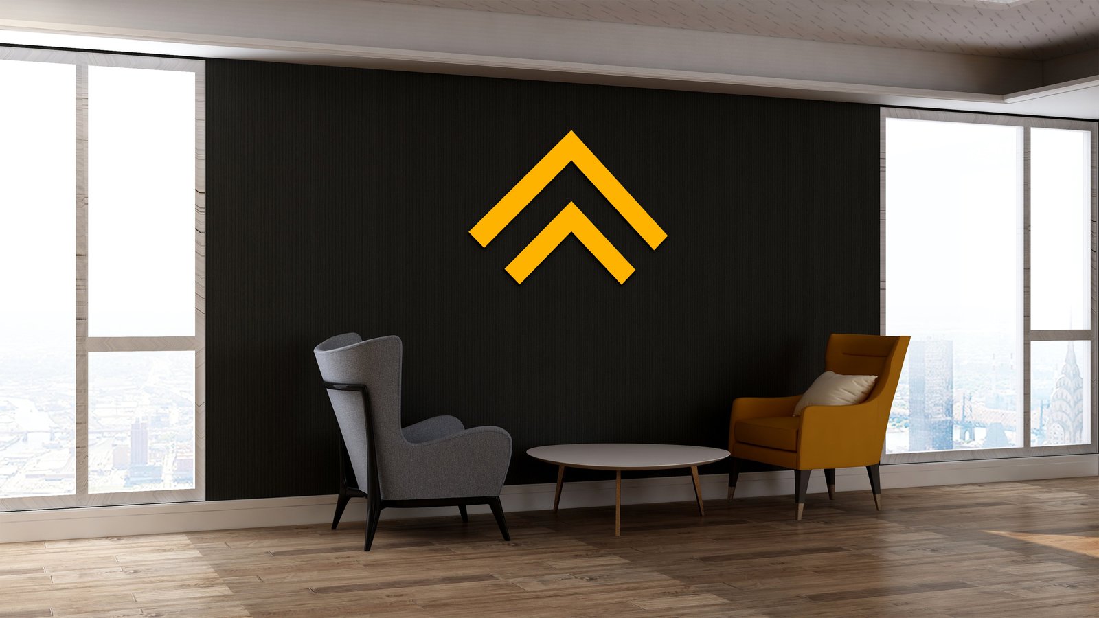 Career Path full identity wall mockup