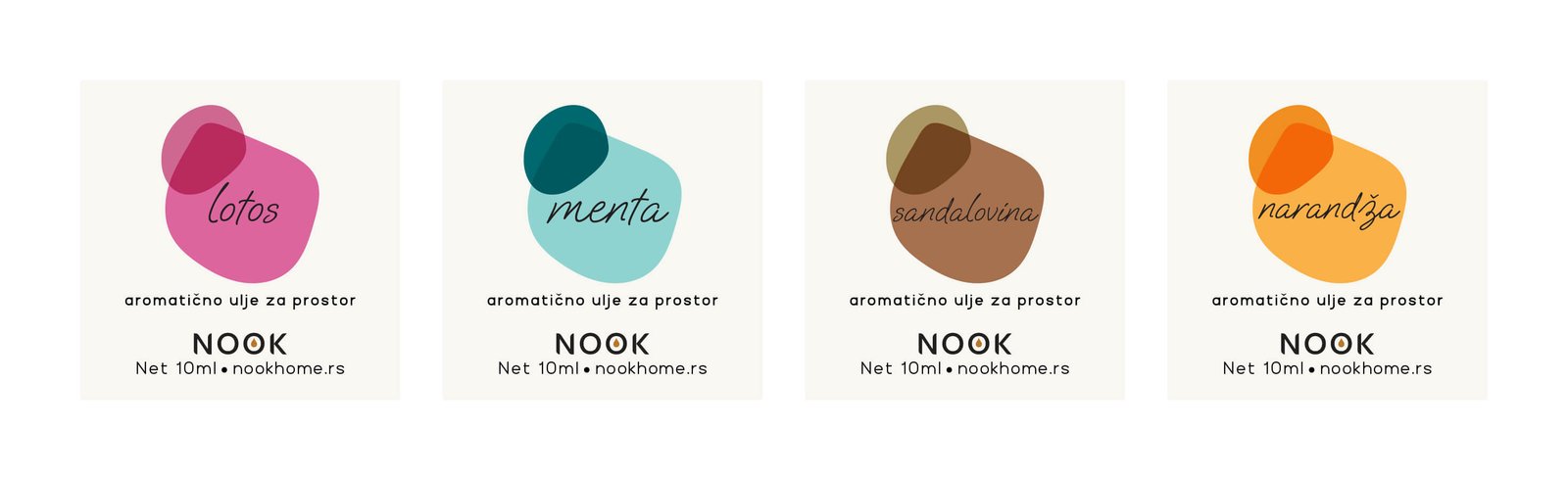 Nook label system - four scents